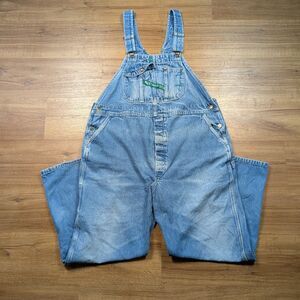 Key Imperial Bib Overalls Men 44x29 Light Wash Farm Ranch Construction Work Wear